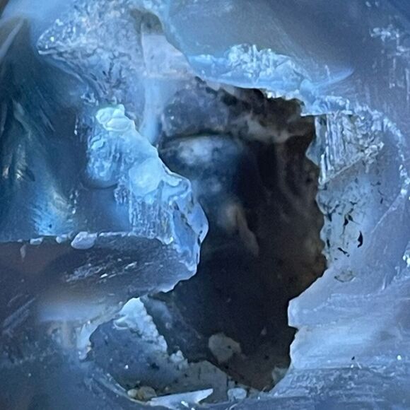 Orca agate mushroom carving crystal druzy black white - Picture 5 of 9